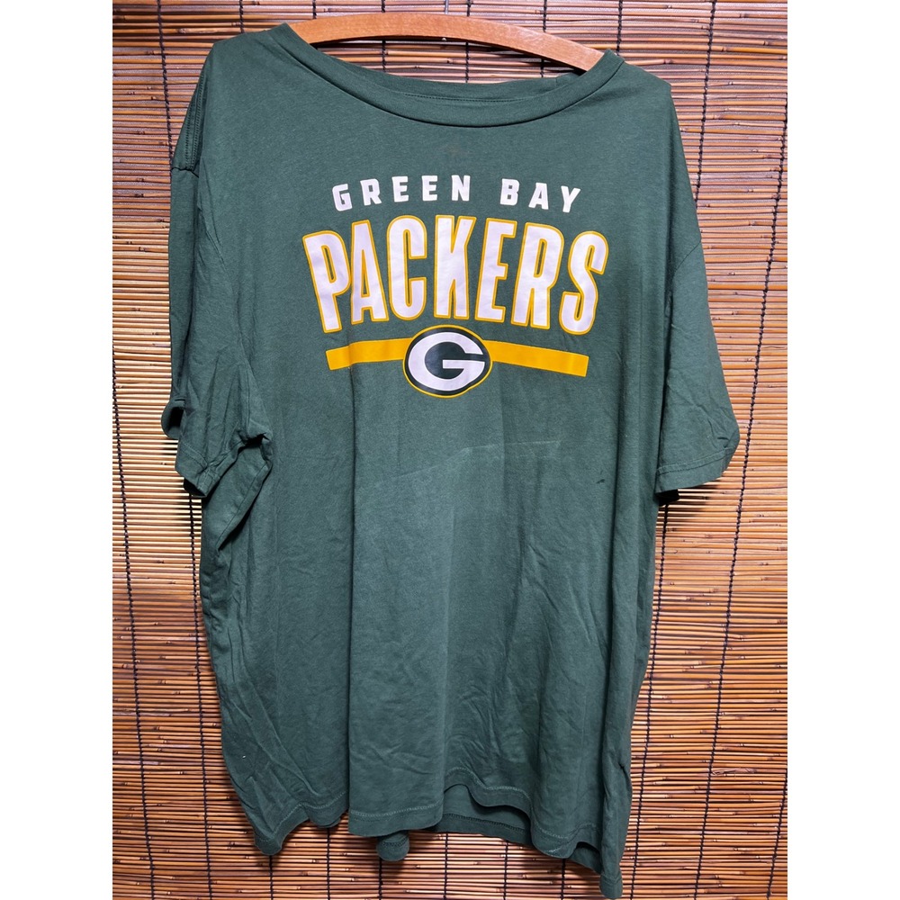 Fanatics Green Bay Packers NFL T-Shirt Mens 3XL Green Graphic Short Sleeve Tee